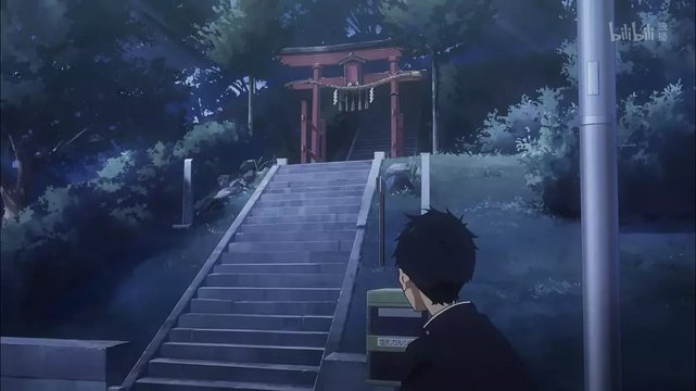 Cycling through the torii gate in episode 1